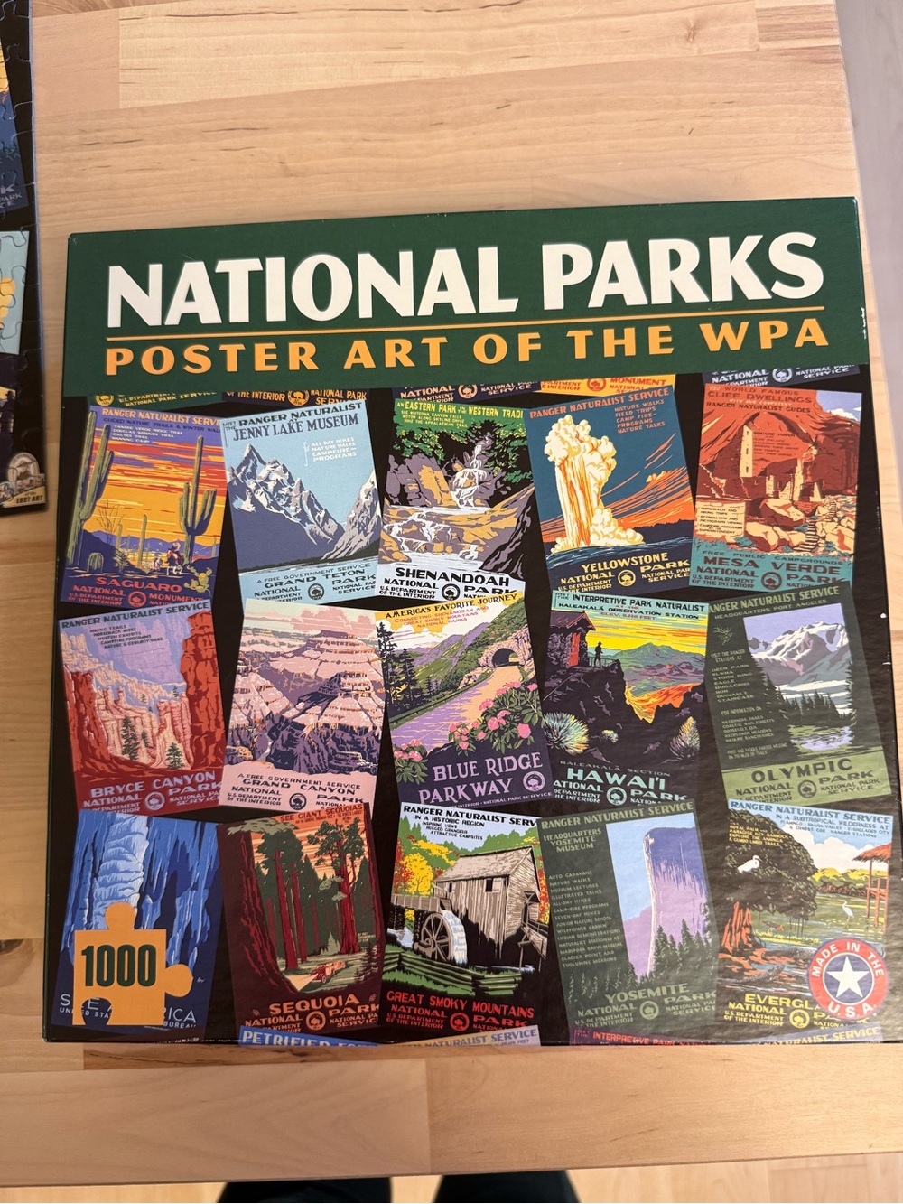 National Parks Poster Art of the WPA Puzzle - Green